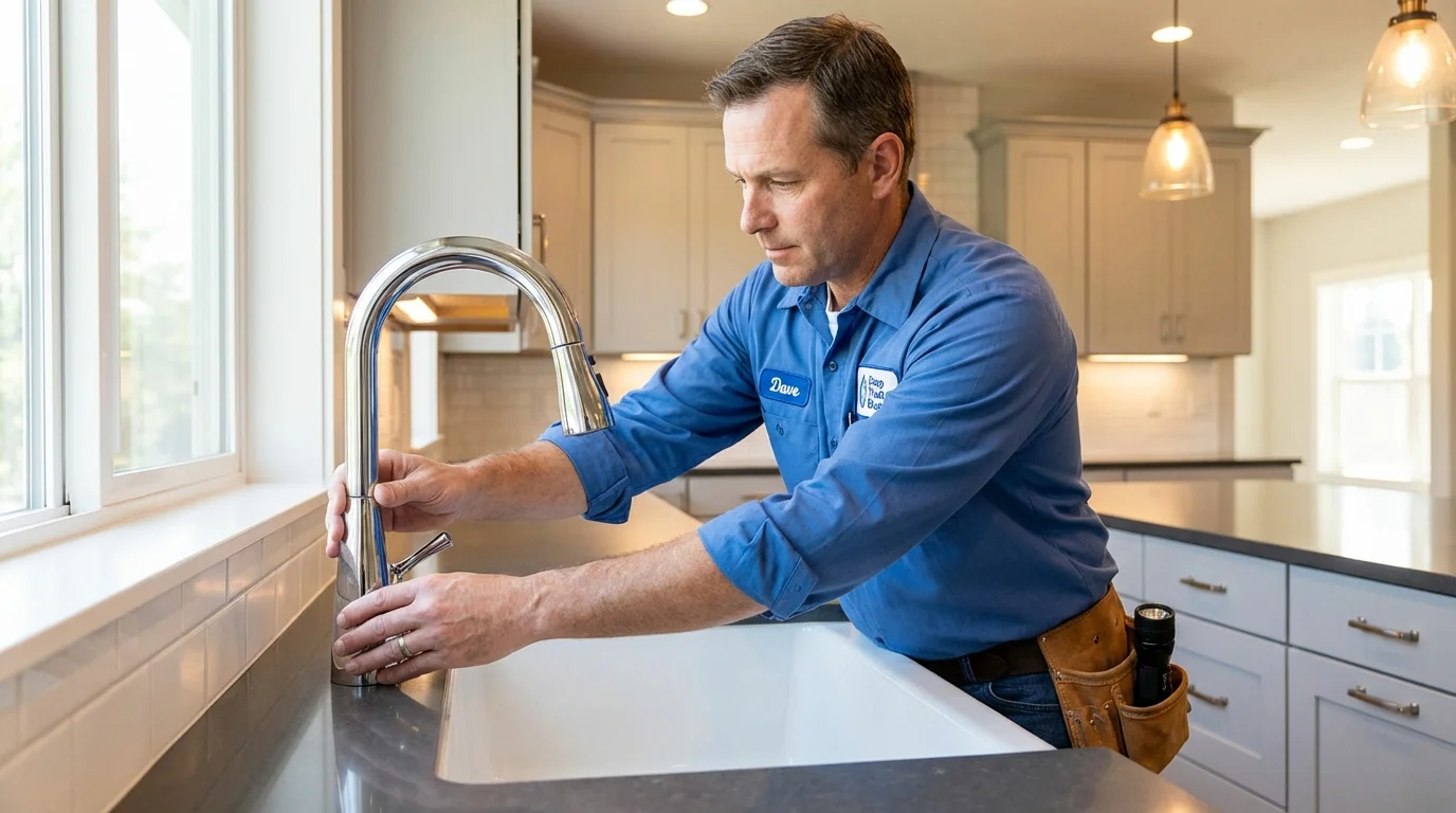 Kitchen faucet installation by Johns Plumbing LLC in Annandale